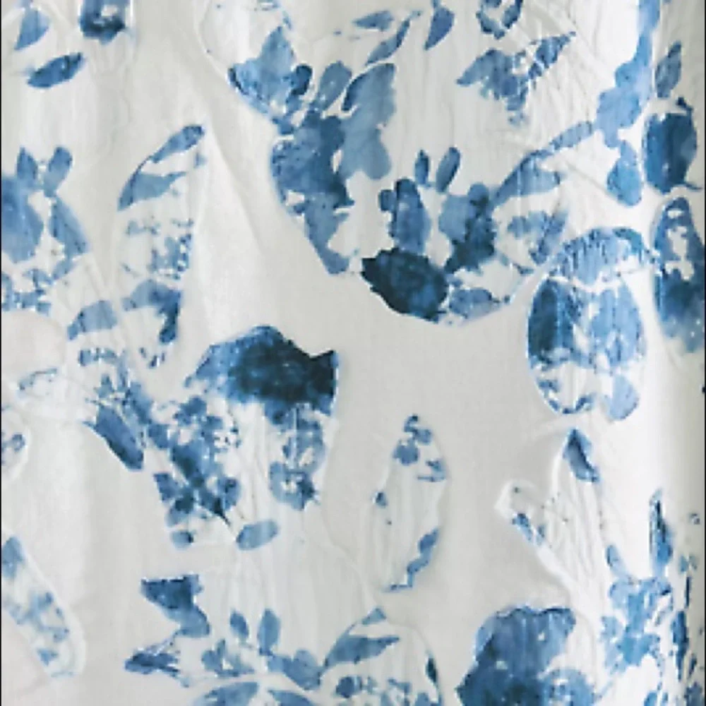 Anthropologie-Poppy Applique Shower Curtain